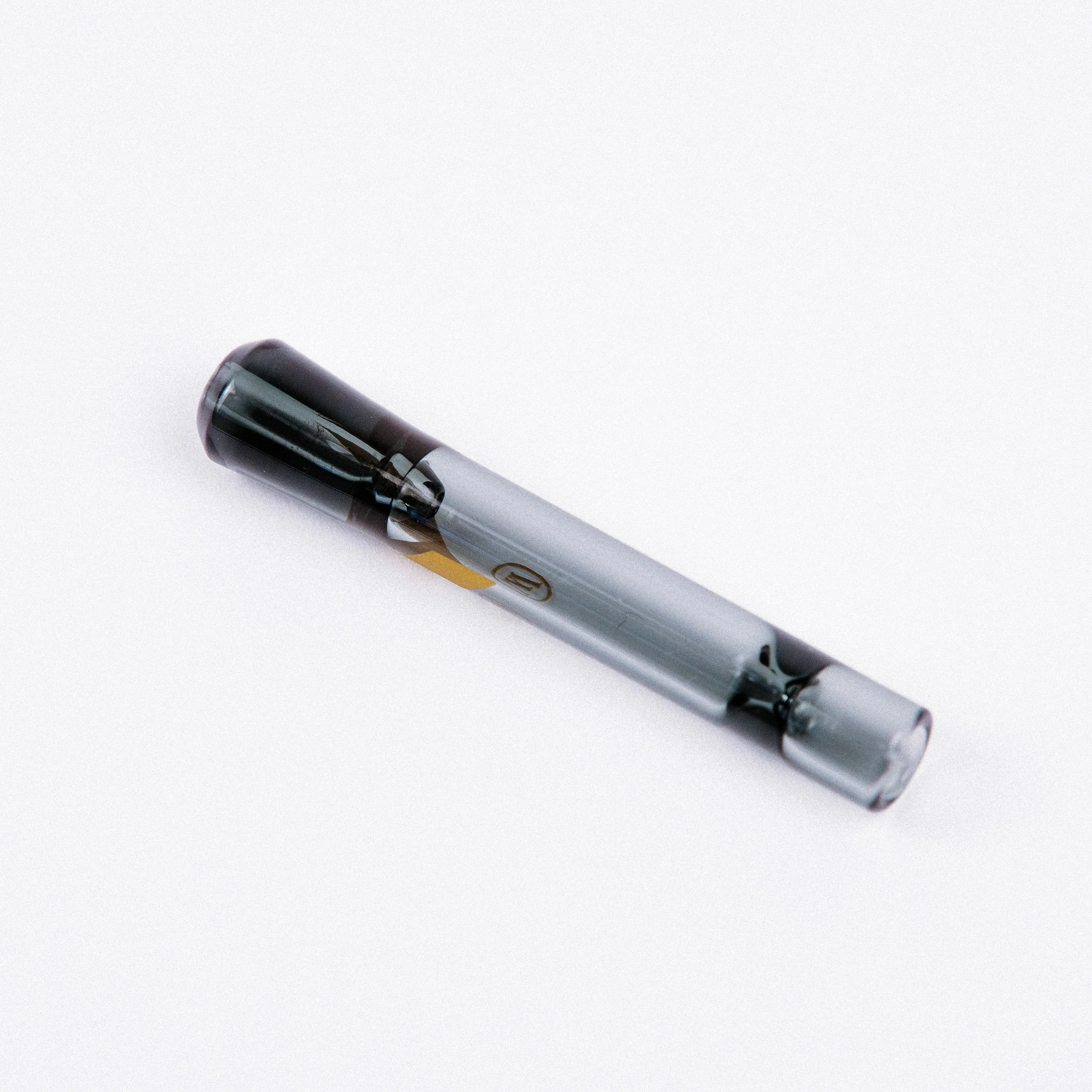 Portable glass smoking pipe in pocket-sized design for travel