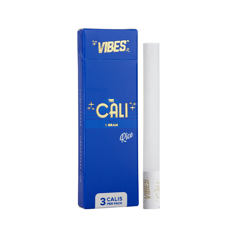 Vibes Cali 11mm rolling papers side view showing ultra-thin construction