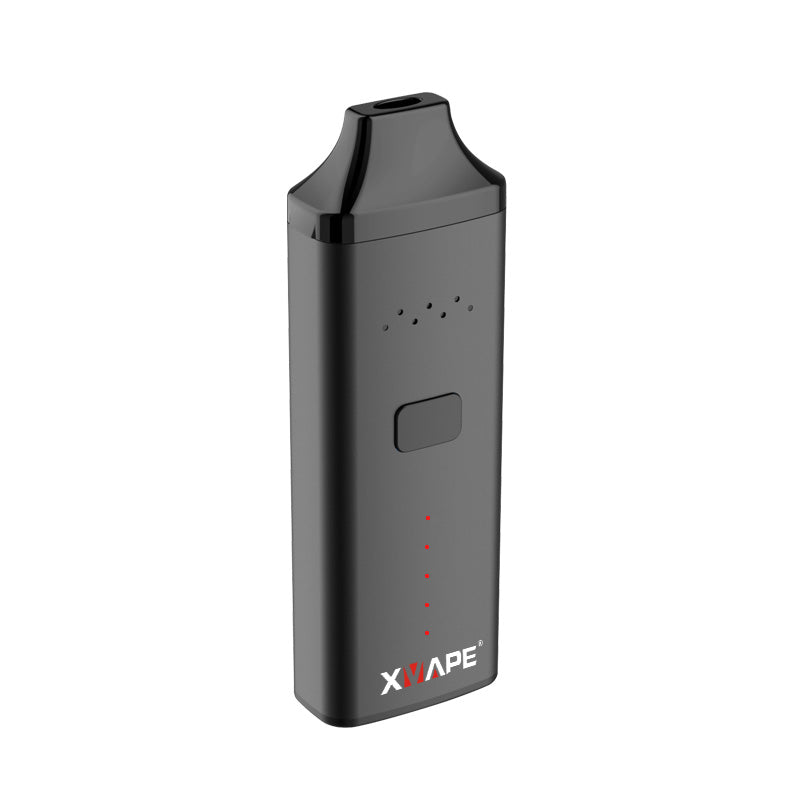 Flat-lay of the XVAPE Avante and included accessories, perfect for dry herb vaping on the go