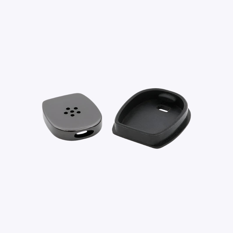 Front view of DaVinci MIQRO flat mouthpiece, highlighting its sleek design.