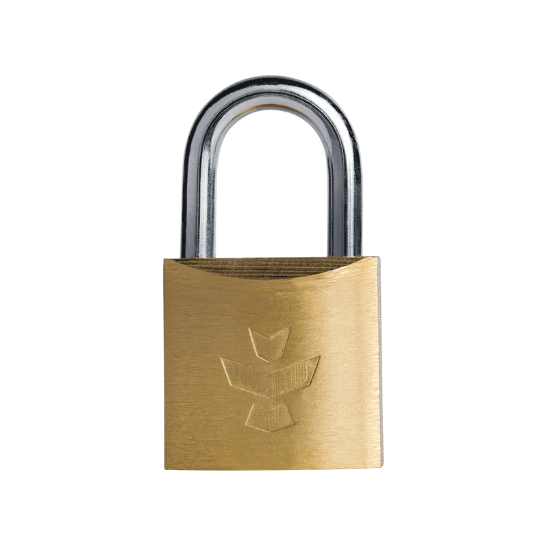 Close-up of Revelry SecureSteel Travel Lock on a suitcase zipper, showing stainless steel finish and branded laser-etched logo.