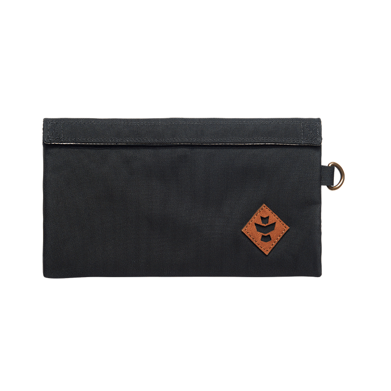 Revelry ScentLock Stash Case in a stylish urban setting, showcasing its discreet design and carbon filter system.