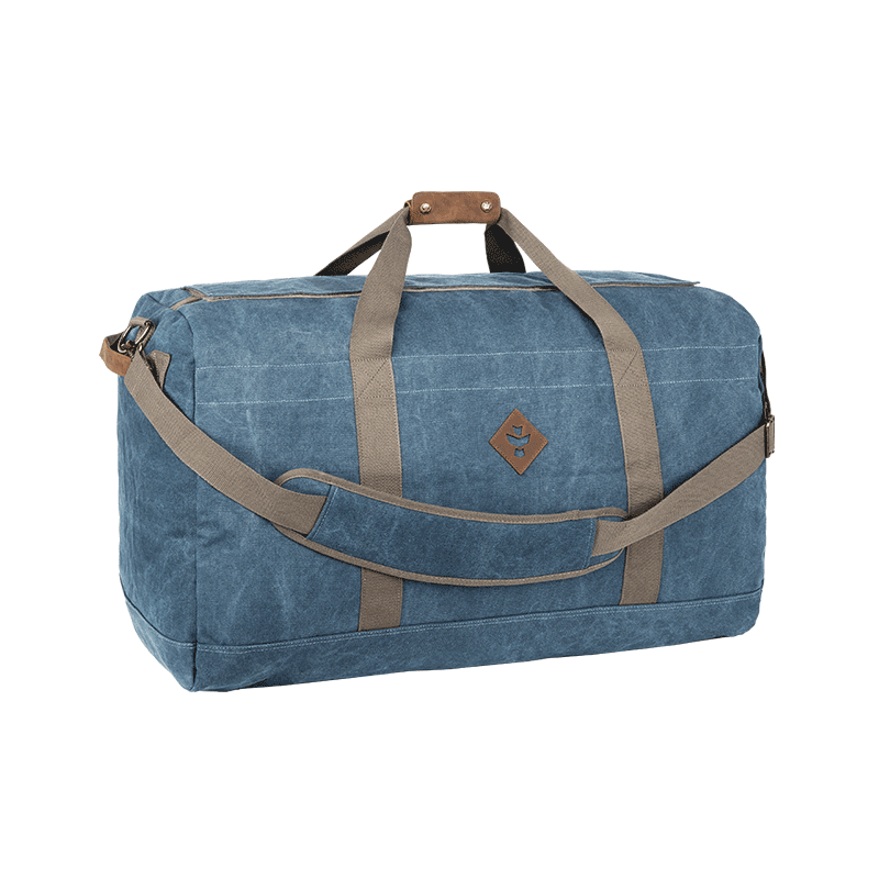 StealthGuard Waterproof Duffle showcasing its rubber-backed exterior and spacious interior.