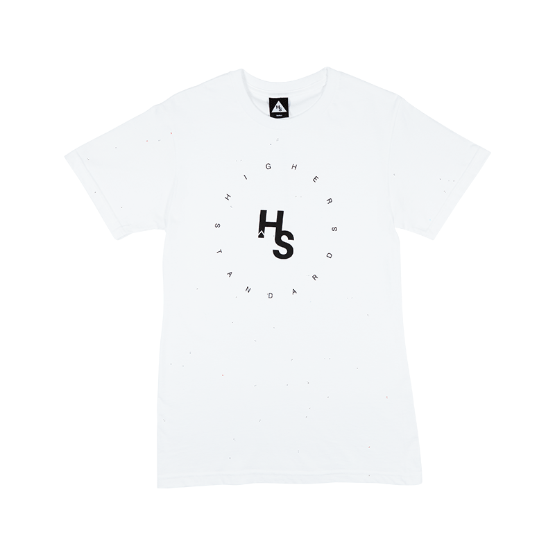 Elevated Standards Graphic Tee from the front, highlighting the circle logo
