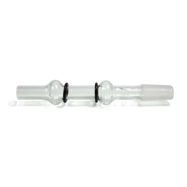 Arizer Frosted Glass Mouthpiece connected to vaporizer showing frosted joint