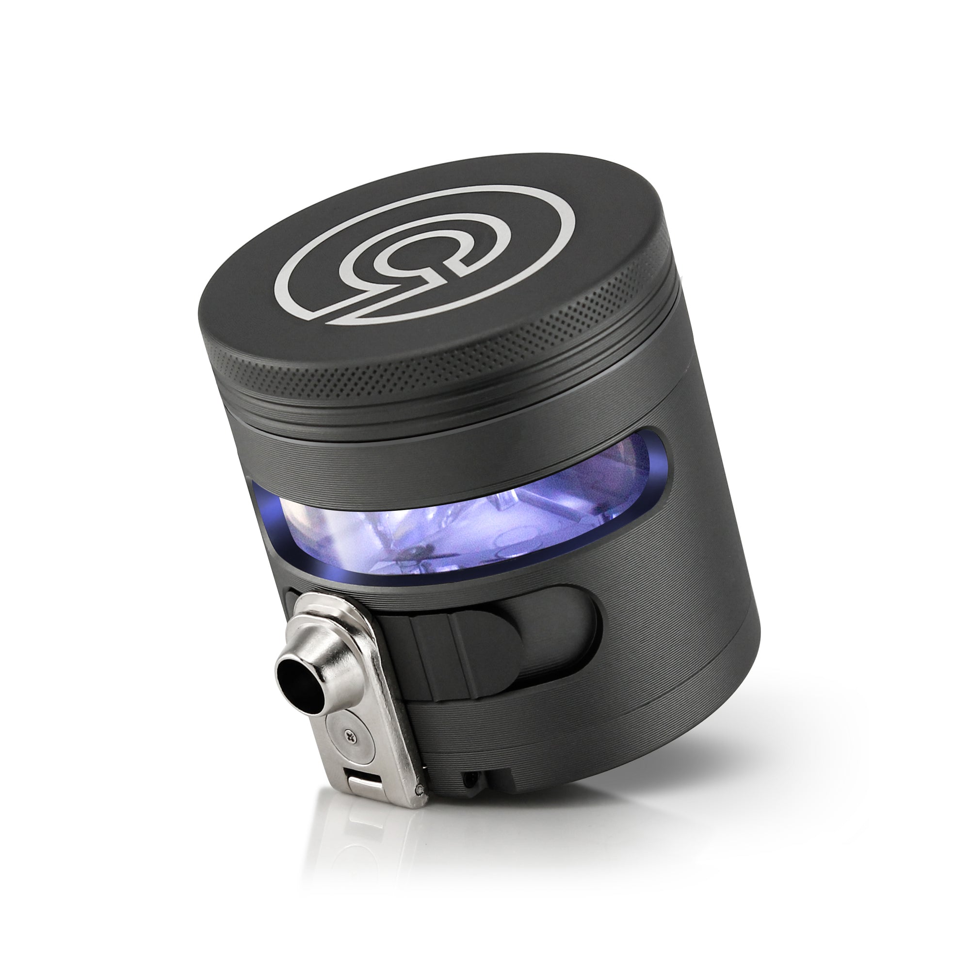 Tectonic9 Auto Grinder showing precision grinding of dry herbs.