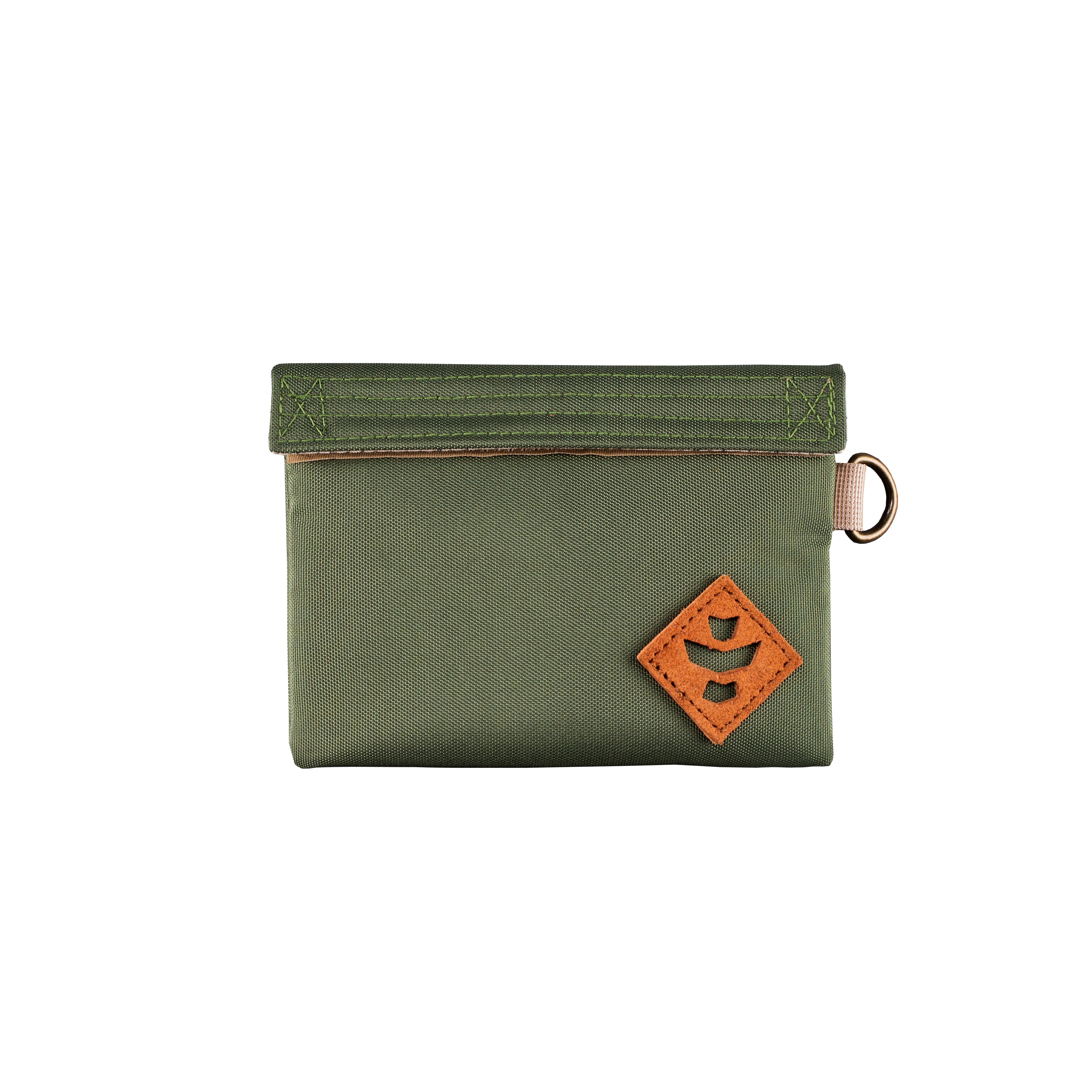 Close-up of the Stealthy Herb Travel Stash Bag, showcasing its sleek design and water-resistant material.