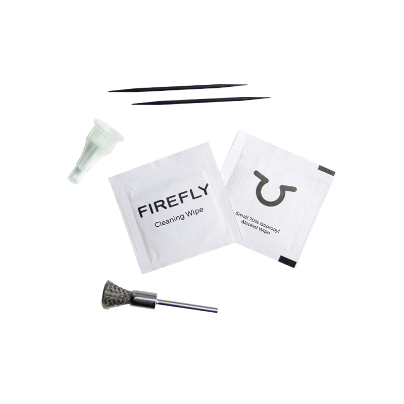 Wire brush from Firefly 2+ cleaning kit for optimal vaporizer maintenance.