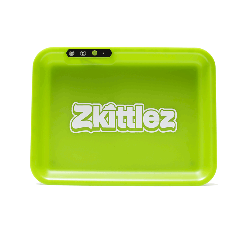 Zkittlez LED Rolling Tray showcasing vibrant colors and design.