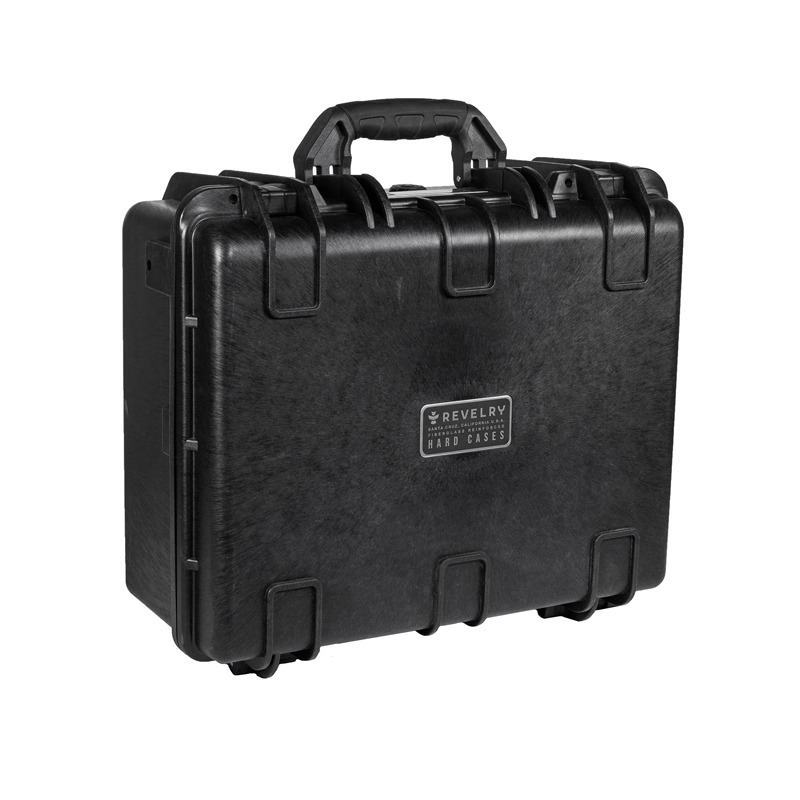 Revelry Scout 17 case showing foam insert for portable vaporizers.