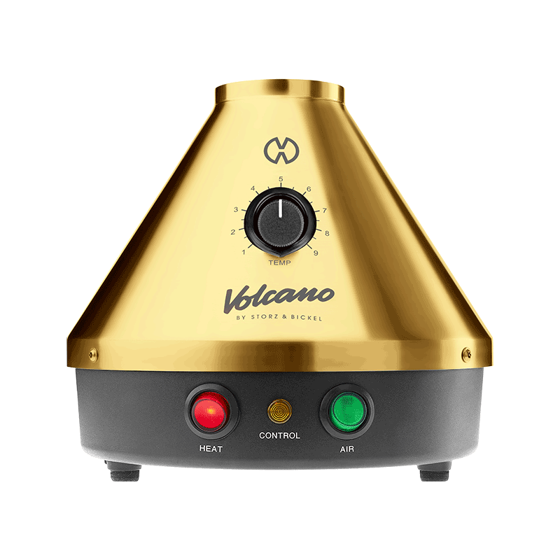 Gold Edition Volcano Vaporizer highlighting its advanced convection heating system for dry herbs.
