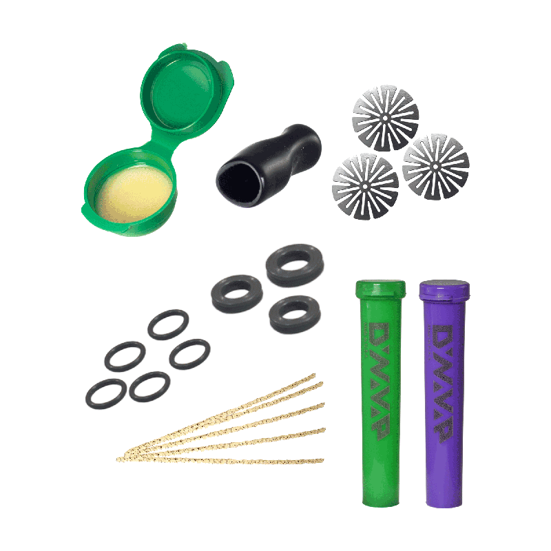 DynaVap DynaKit with condenser O-rings and cleaning tools for vaporizer maintenance