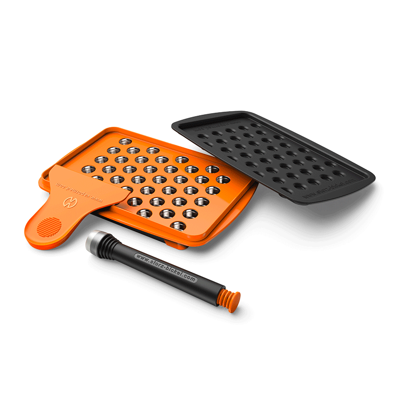Storz & Bickel filling set with capsules and tools for dry herb vaping