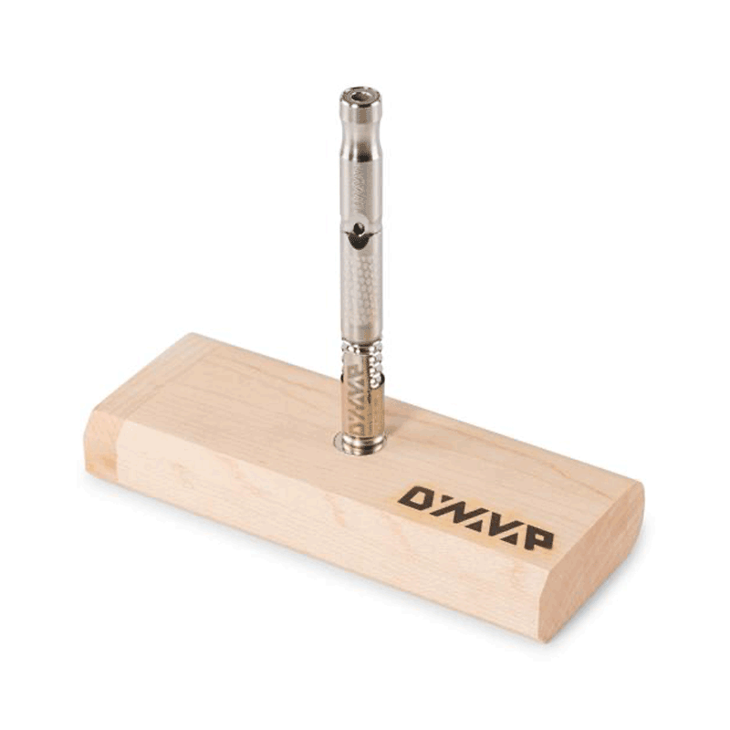 DynaVap DynaStash magnetic vaporizer storage case with VapCap XL attached