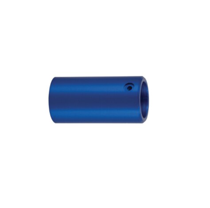Close-up of the blue Blazer Big Shot culinary torch with safety guard on a kitchen counter