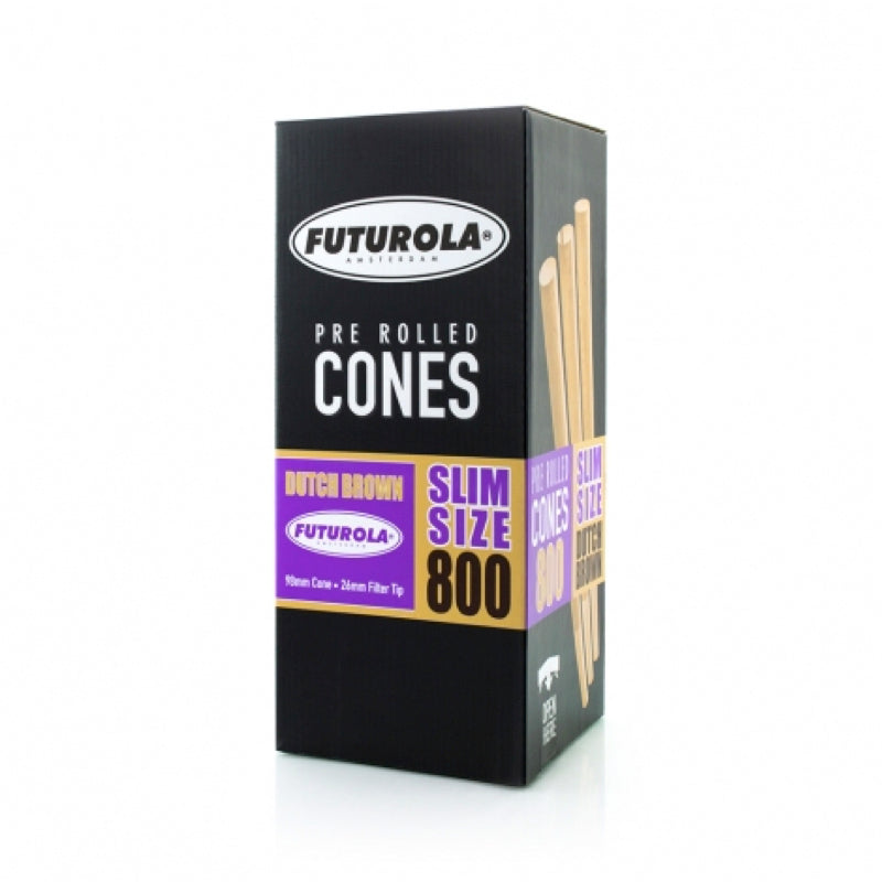 Close-up of Premium Slim 98/26 Pre-Rolled Cones showcasing fine quality.