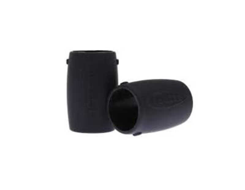 Close-up of Blazer Big Shot silicone nozzle cover installed on torch, showing heat protection