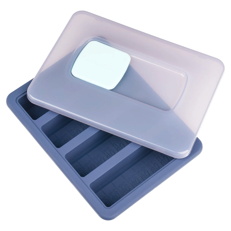 Infusion Master Silicone Butter Tray showcasing infused butter bars with the 21UP logo.