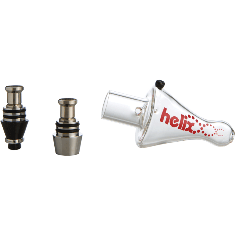Helix Vape Pen Adapter Set showing EGO and ovular adapters with atomizer coils.