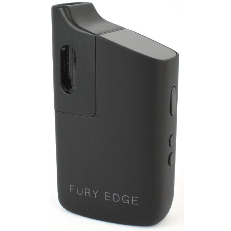 Side view of the FURY EDGE vaporizer showing compact design and USB-C port
