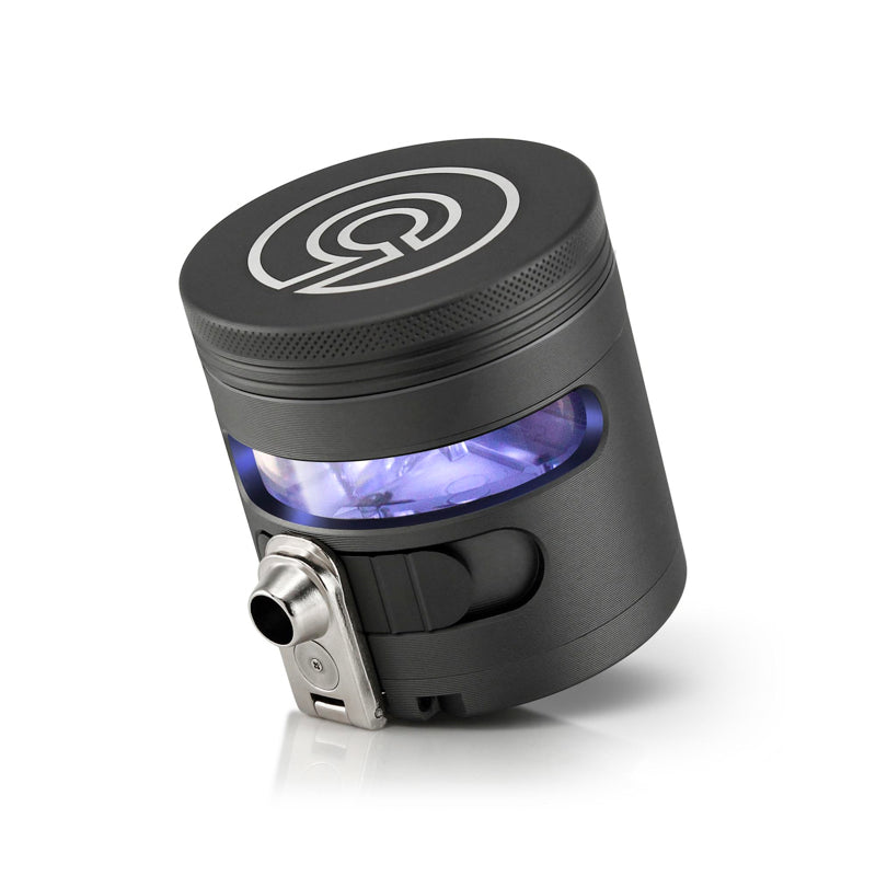 Cloudious 9 Tectonic9 Automatic Herb Grinder showing dispensing feature