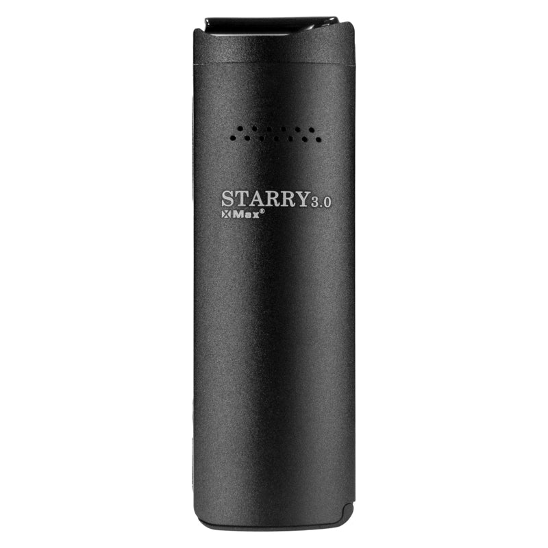 X-MAX Starry 3.0 vaporizer with removable battery, showing the sleek anodized aluminum body.