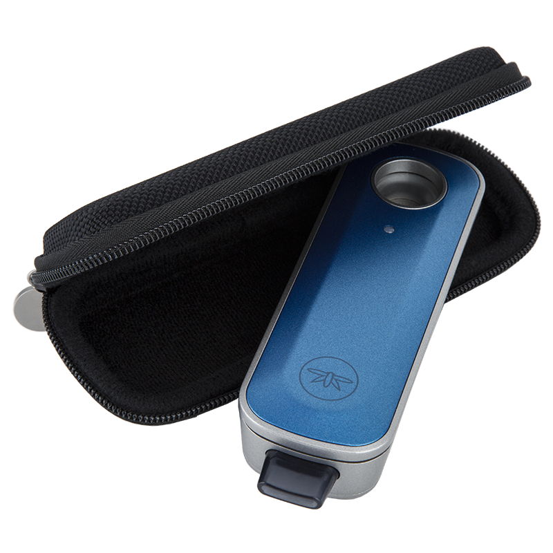 Close-up of zipper on Firefly 2 zippered vaporizer case showing durable material and secure closure