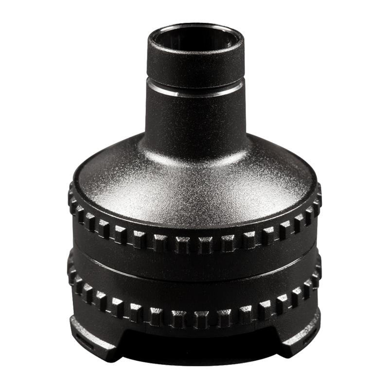 Volcano Vaporizer Easy Valve Chamber from the front, highlighting its design.