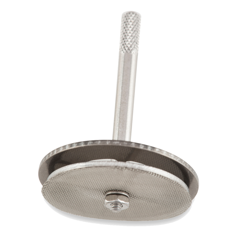 Volcano vaporizer solid valve filling chamber insert installed in device showing detailed craftsmanship