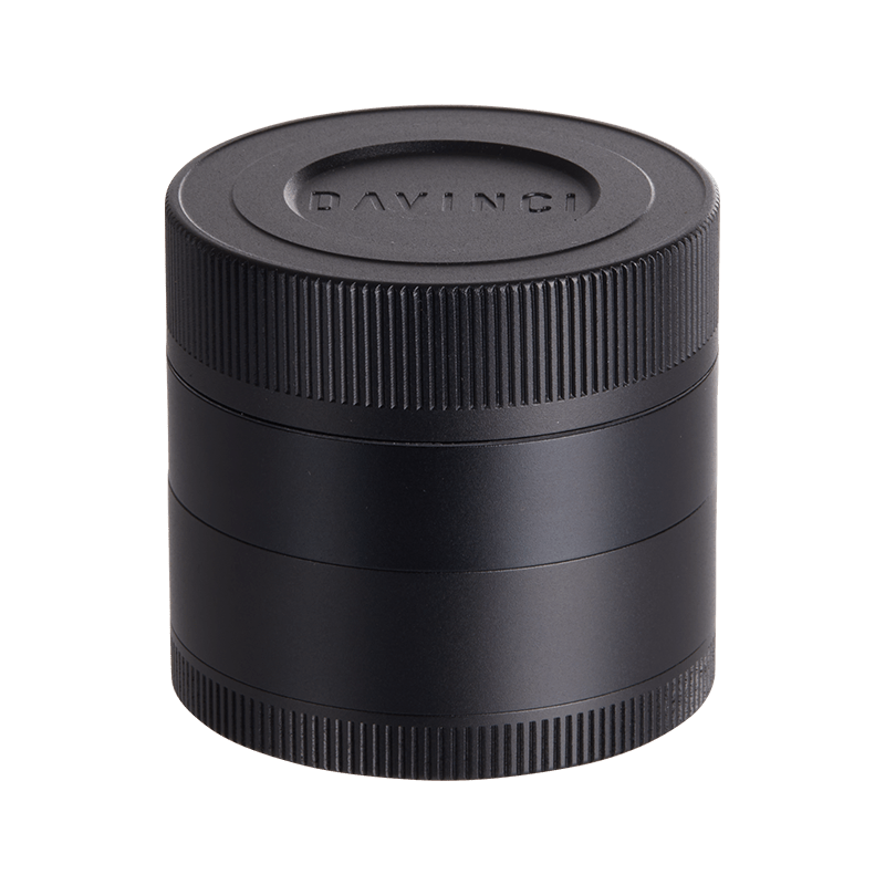 Close-up of the DaVinci Miqro grinder showing adjustable dose ring