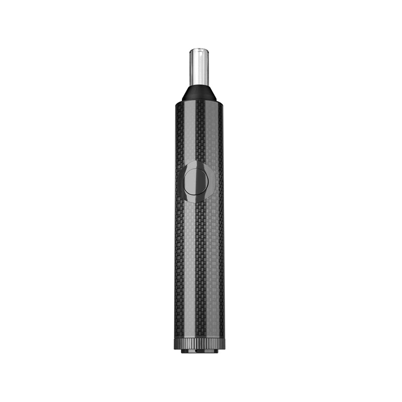 Flowermate Slick portable vaporizer showcasing its sleek design and glass mouthpiece