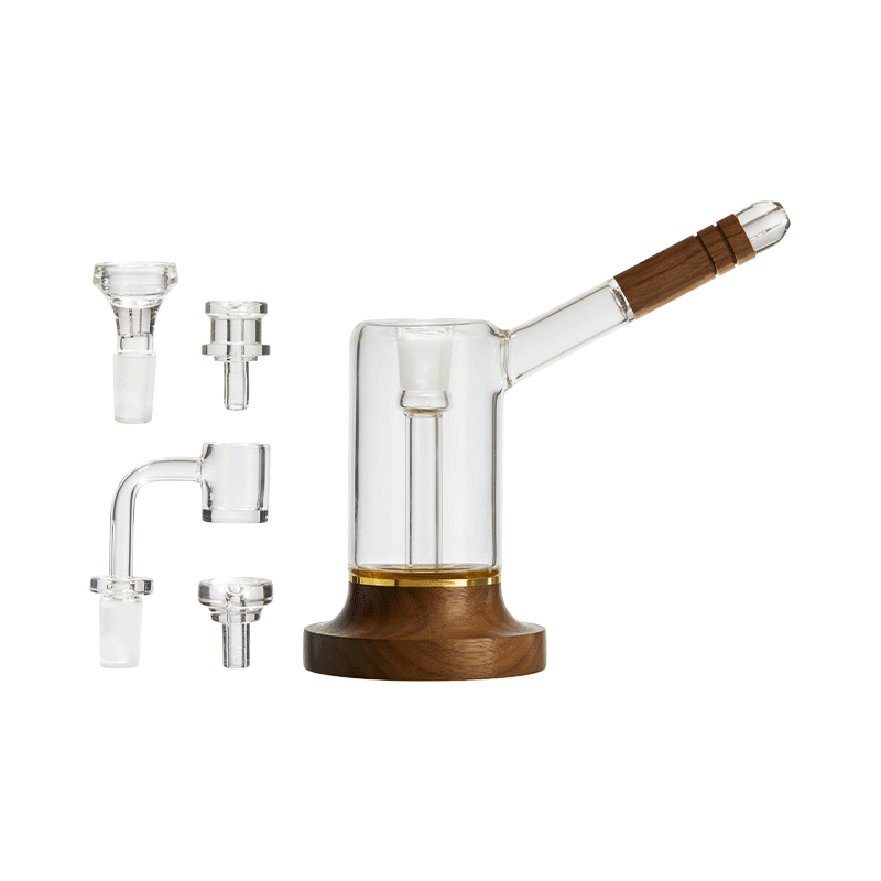 Marley Natural Riggler portable glass dab rig with percolator for concentrates