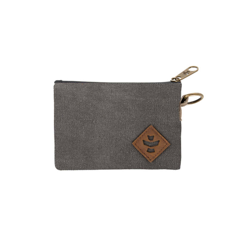 Close-up of Revelry Mini Broker showing water-resistant fabric and odor filter layers